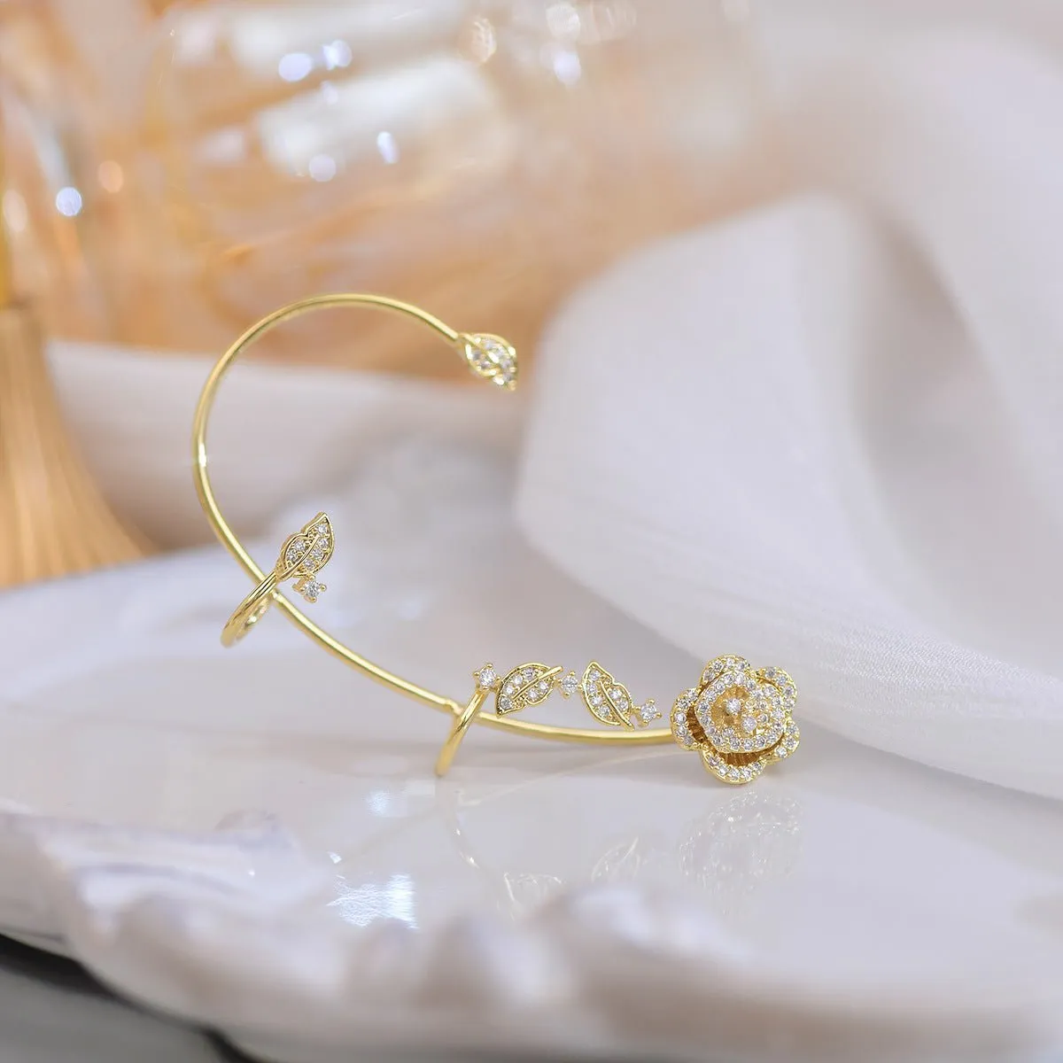 Camellia Ear Cuffs