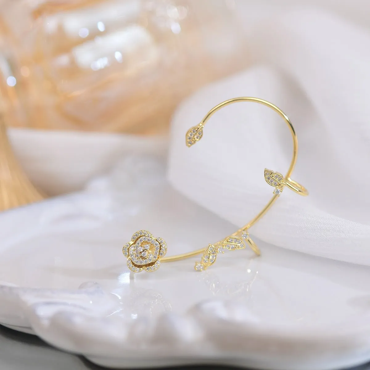 Camellia Ear Cuffs