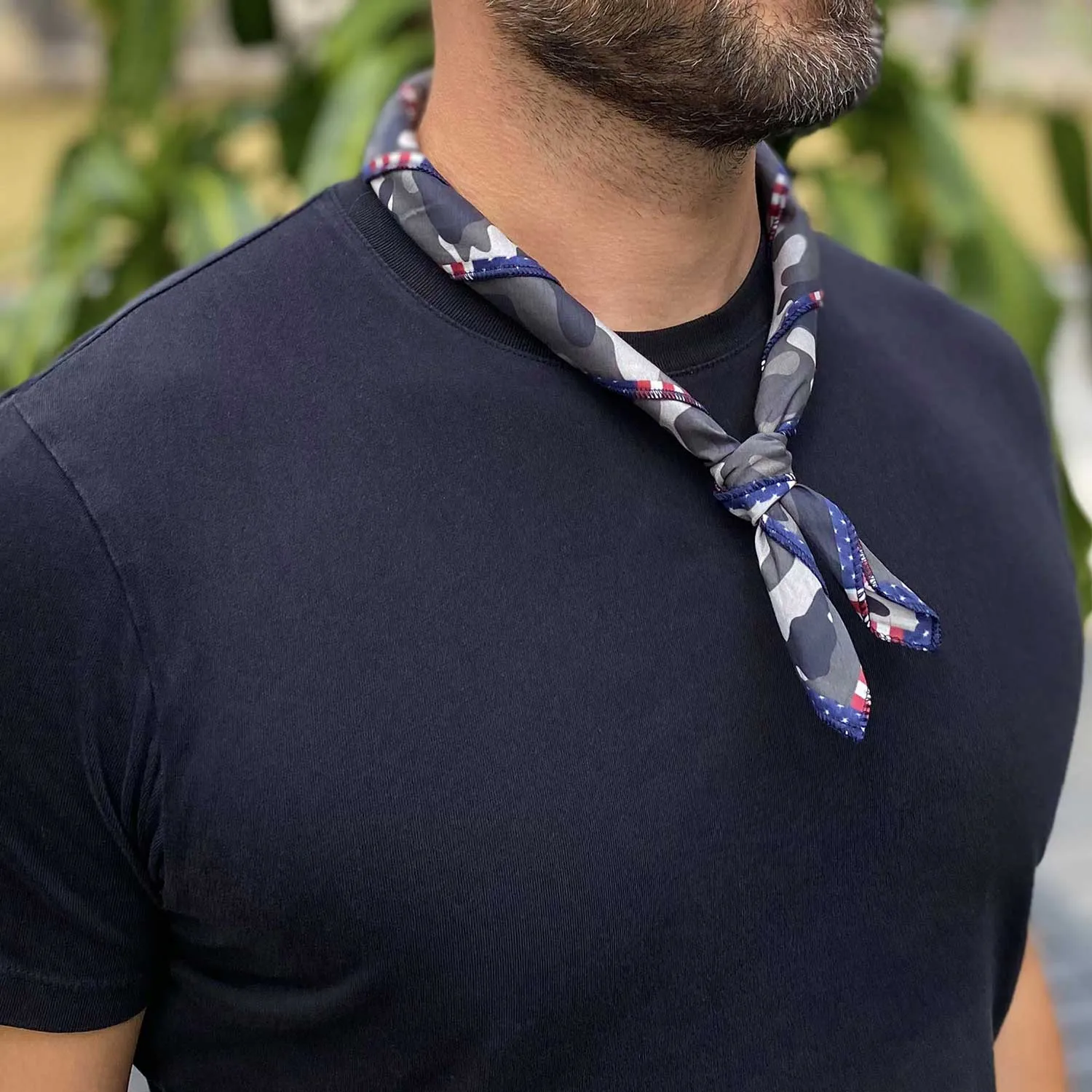 Camo - Silky: Asphalt Gray w/USA Trim