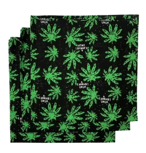 Cannabis Marijuana Bandanas 3 Pack 22" x 22" - 100% Cotton