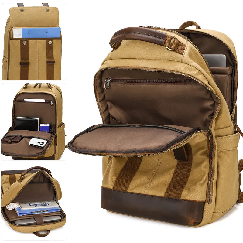 Canvas 15.inch Backpacks Large Capacity Men's Backpack