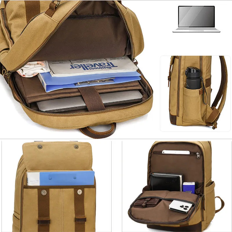 Canvas 15.inch Backpacks Large Capacity Men's Backpack