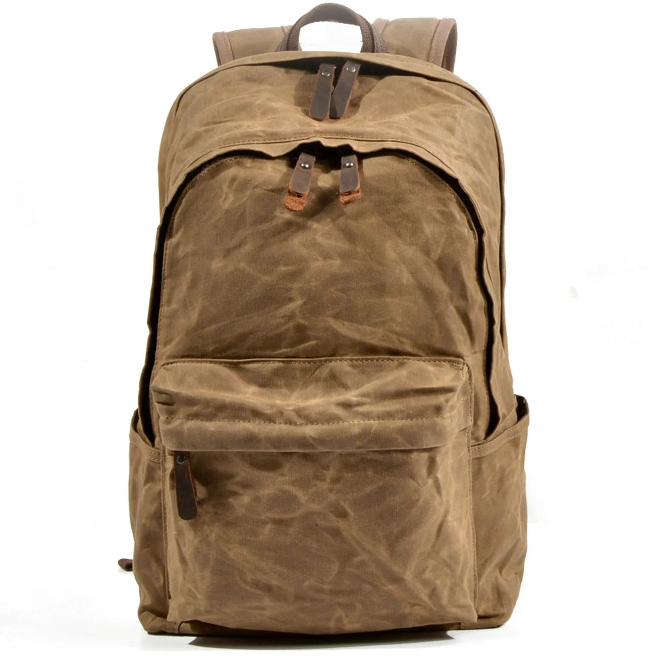 Canvas Backpack with Leather Accents – Minimalist Design