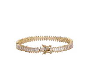 CARNEGIE MARQUIS TENNIS BRACELET - GOLD