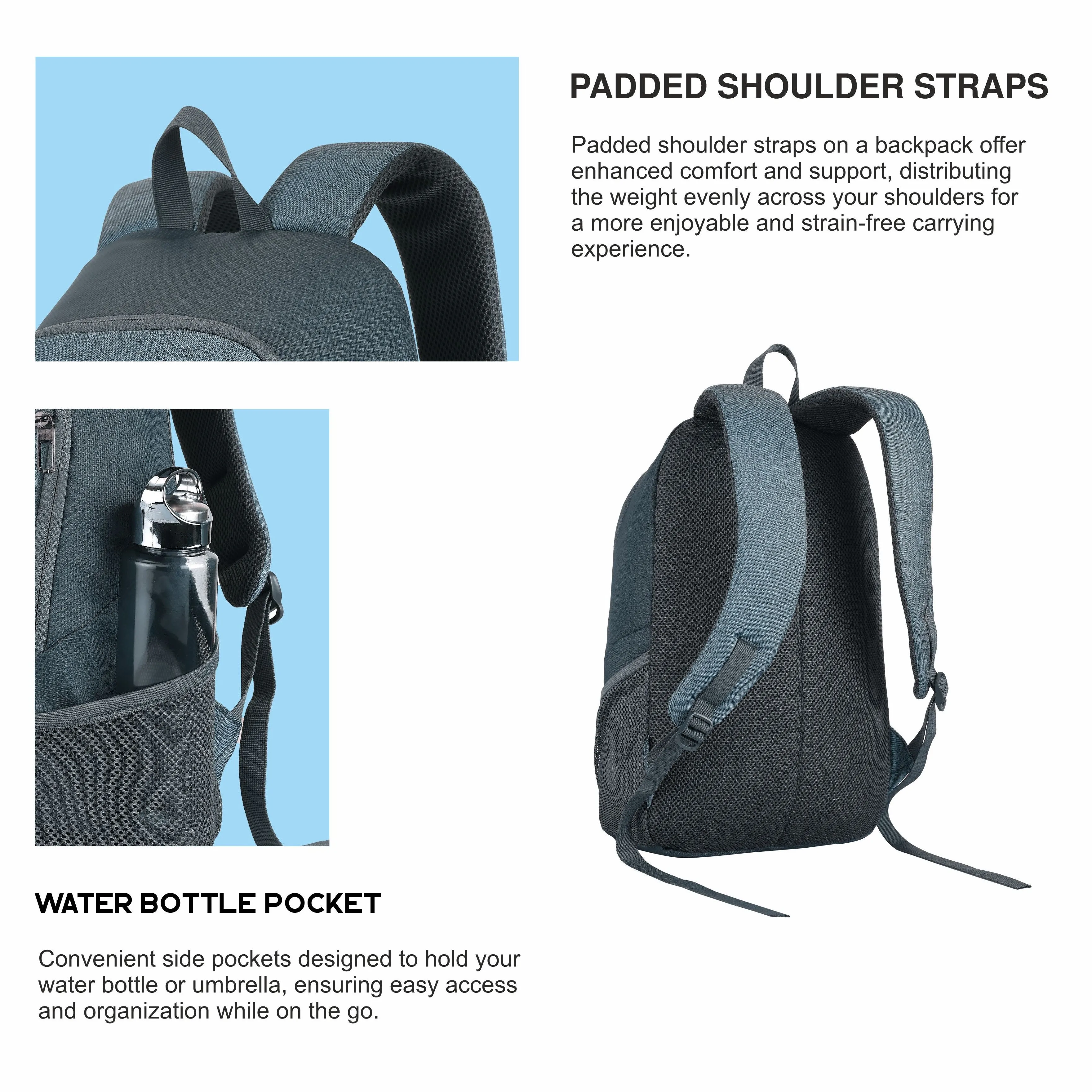 Carriz CB01 22L Casual Backpack-Grey