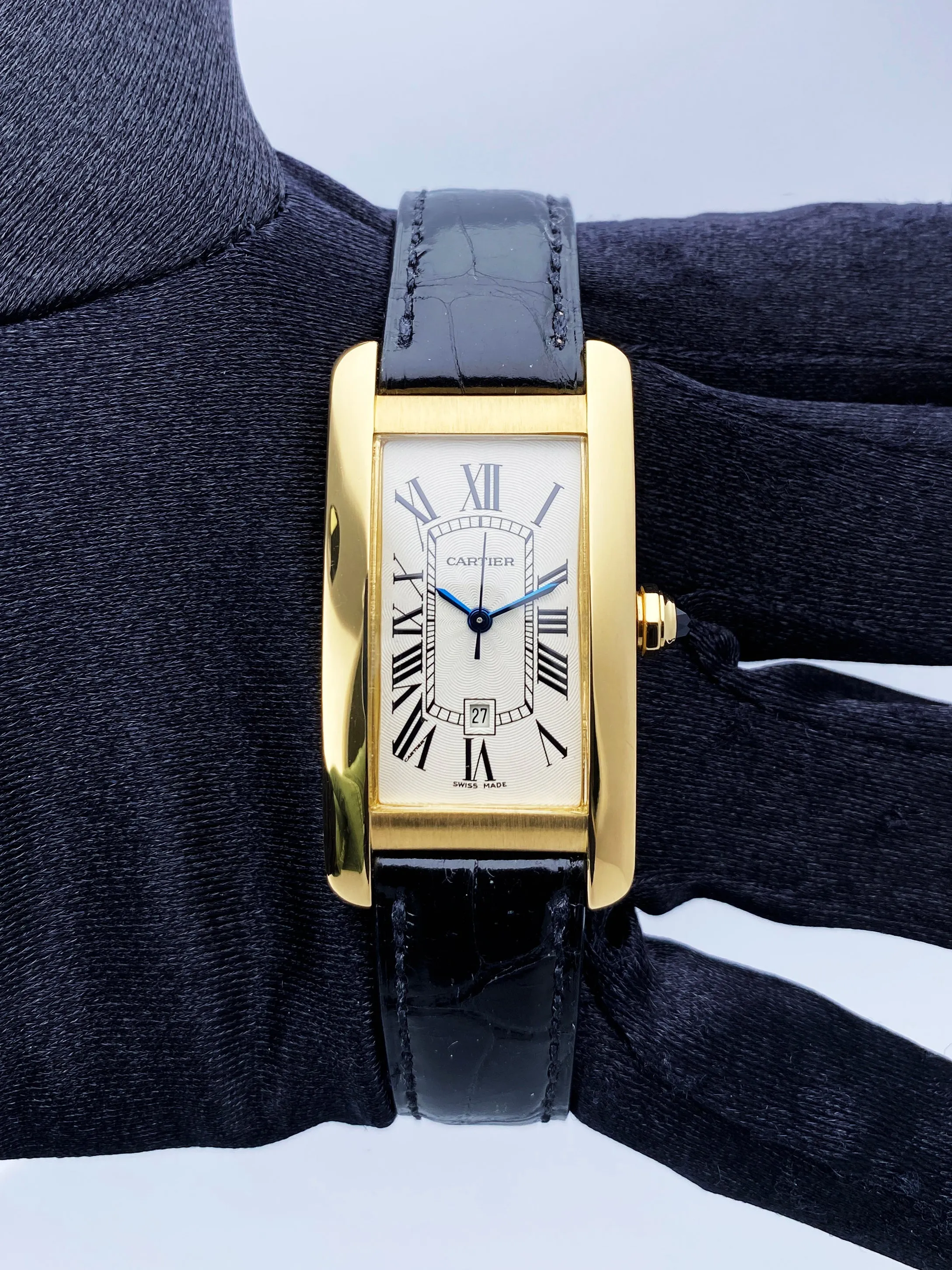 Cartier Tank Americaine W2603556 18K Yellow Gold Watch Box & papers