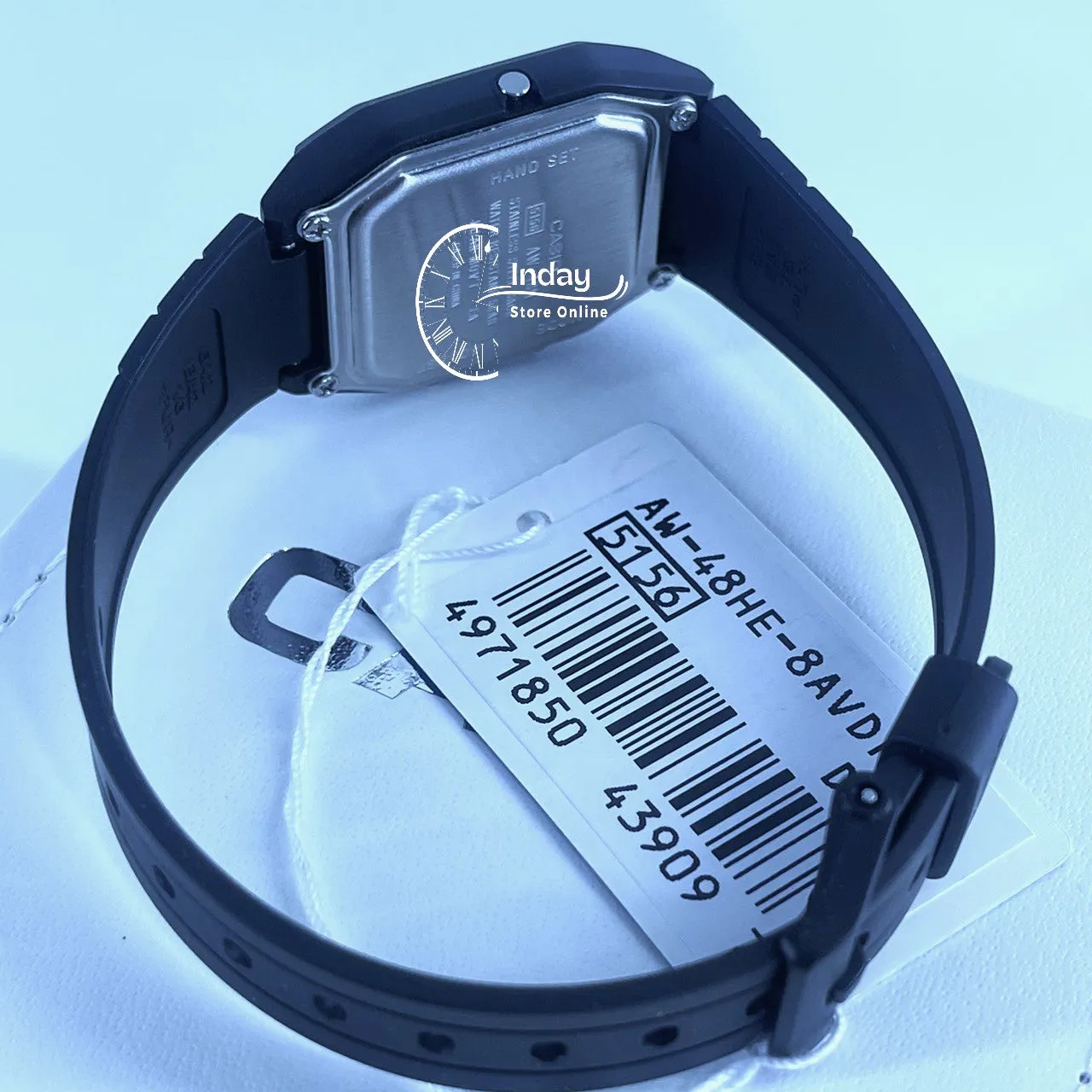 Casio Analog-Digital Unisex Watch AW-48HE-8AV Resin Band Resin Glass