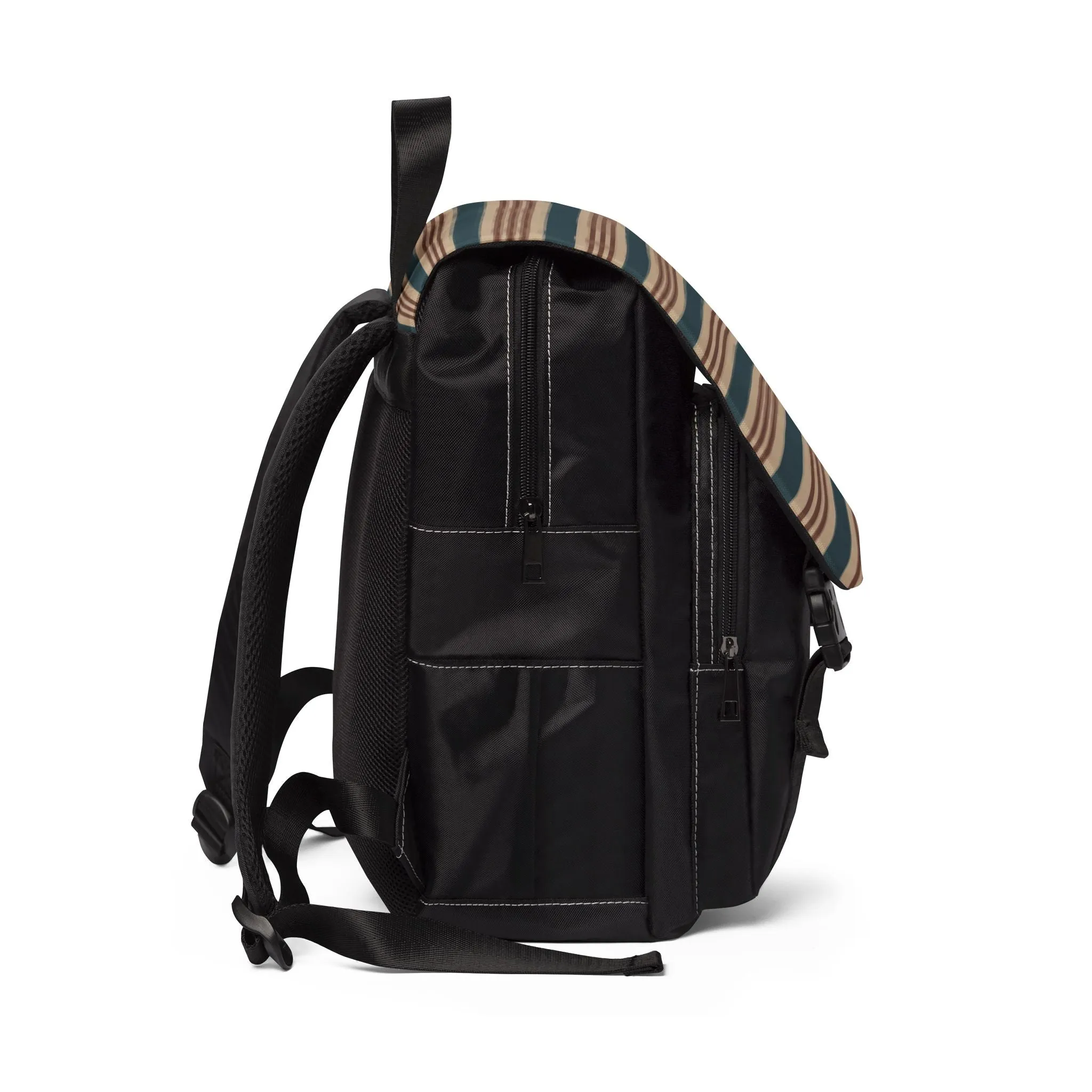 Casual Stripe Commuter Backpack