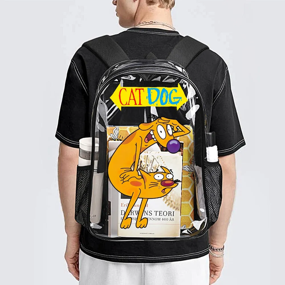 CatDog Transparent Backpack 17 Inch
