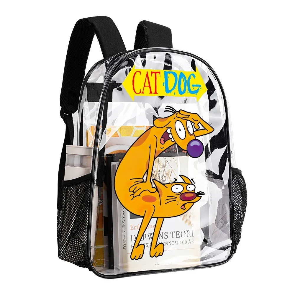 CatDog Transparent Backpack 17 Inch