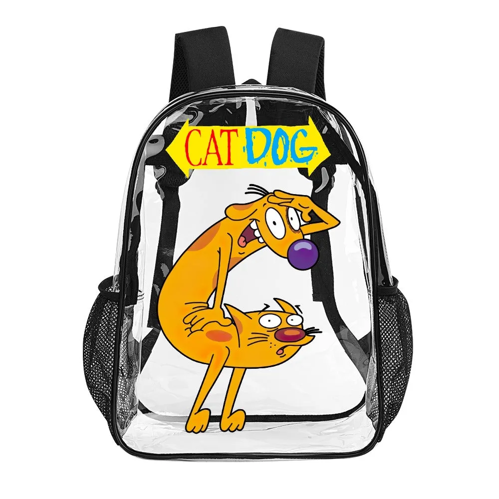 CatDog Transparent Backpack 17 Inch
