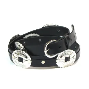 CB001  1" Belt w/ Oval Conchos