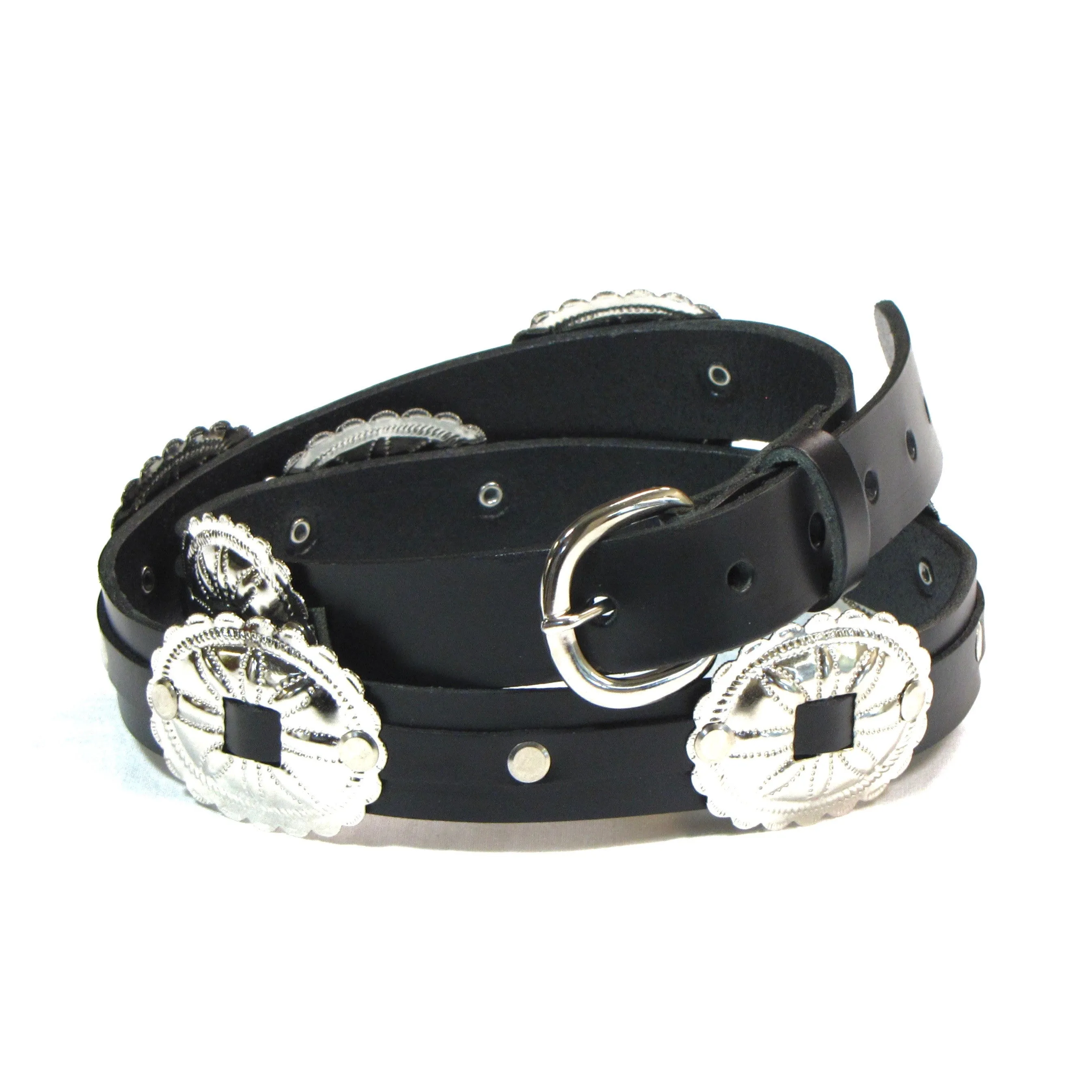 CB001  1" Belt w/ Oval Conchos