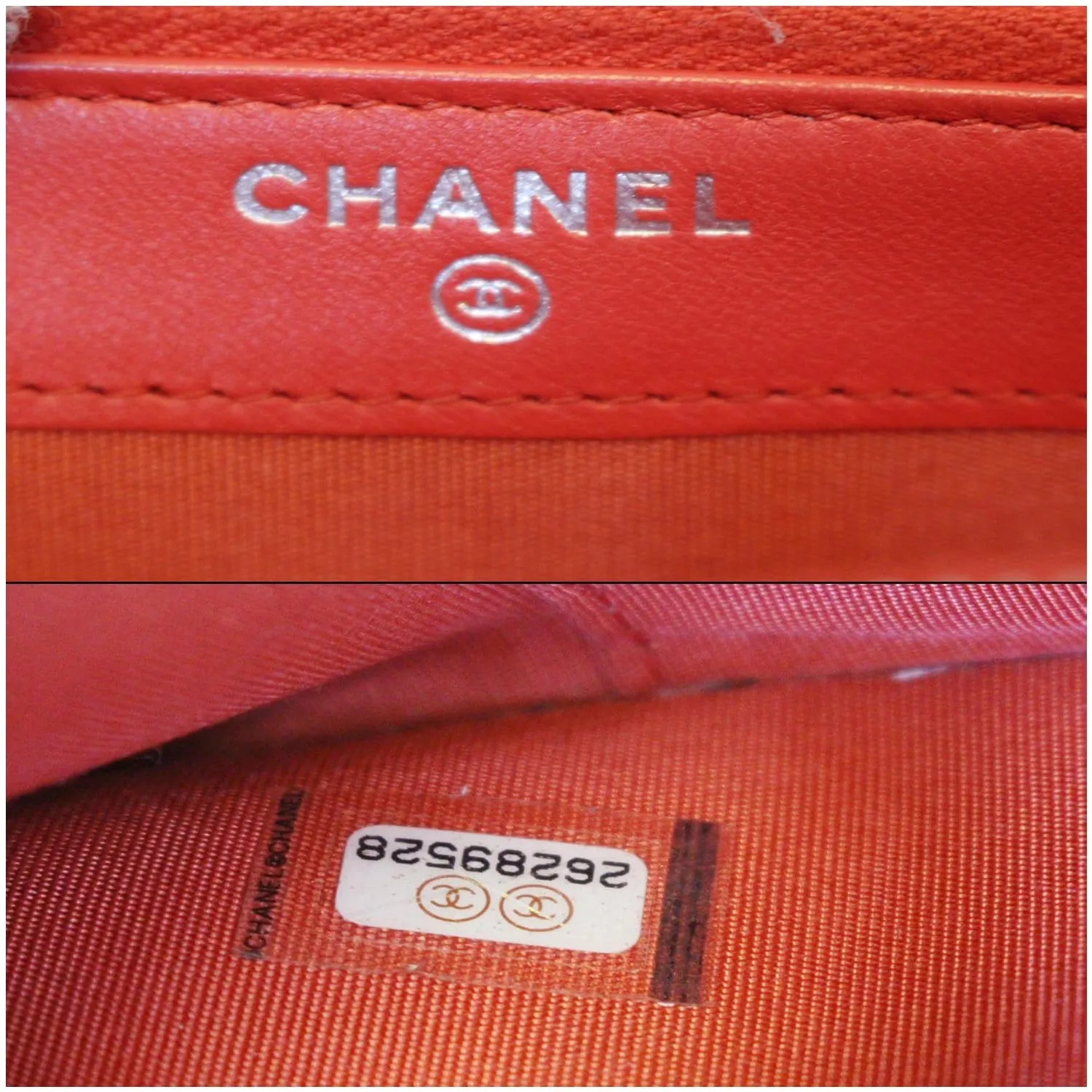 CHANEL Chevron Studded with Chain Lambskin Leather Shoulder Crossbody Bag Red