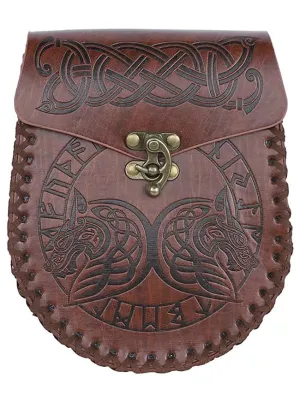 Charmian Unisex Medieval Viking Leather Pouch Waist Bag Renaissance Accessories
