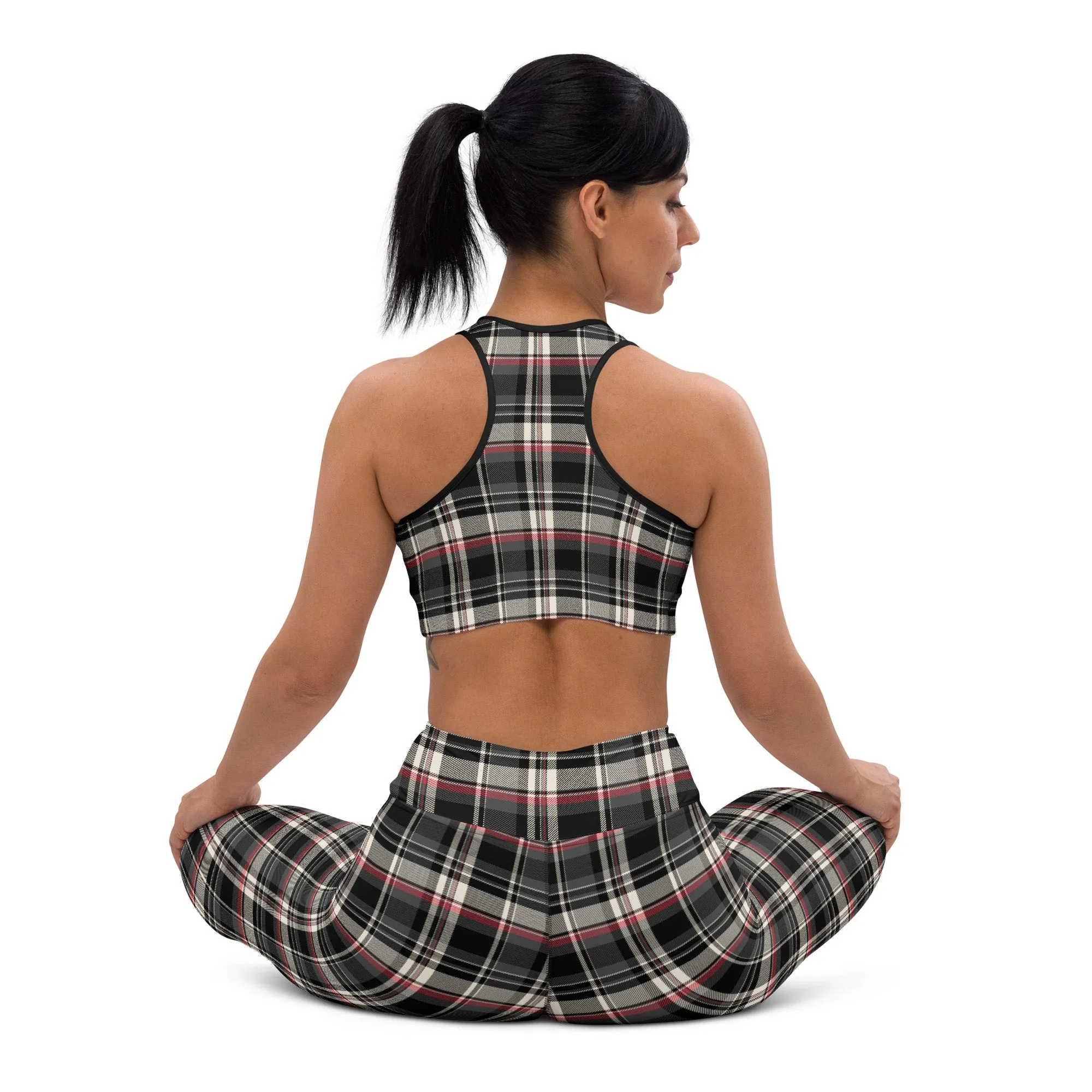 Checkered Charm Checkered Padded Sports Bra
