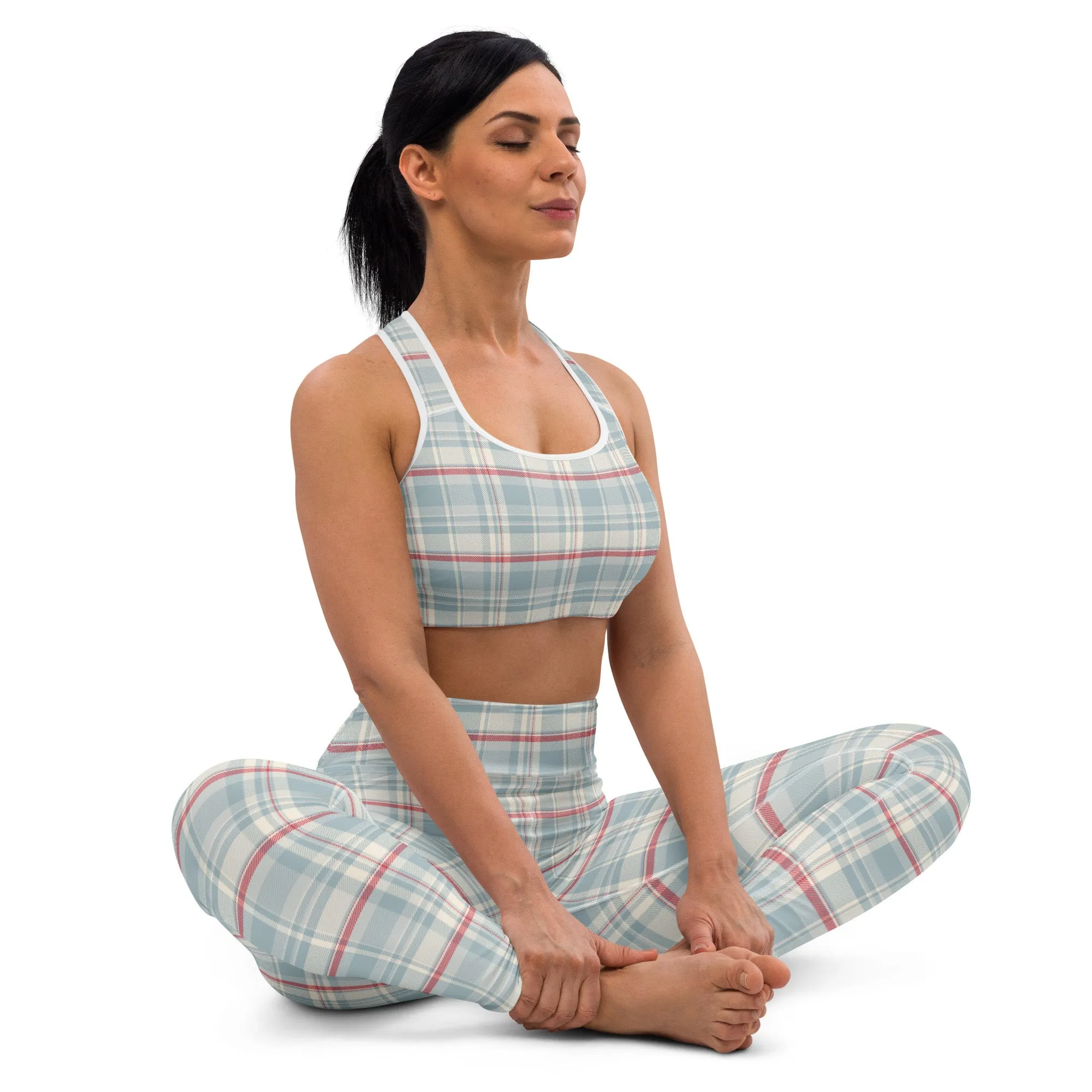 Checkered Charm Checkered Padded Sports Bra