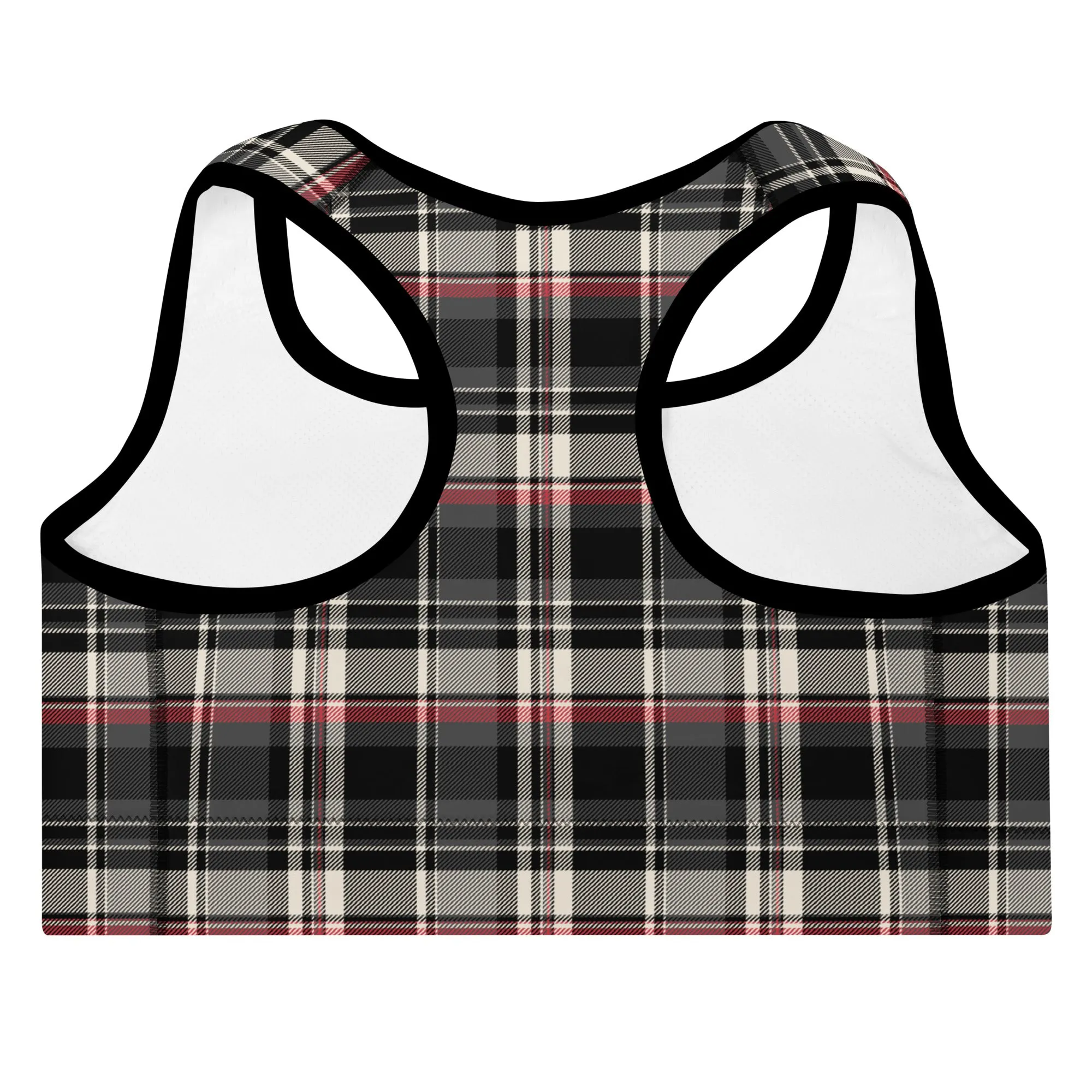 Checkered Charm Checkered Padded Sports Bra