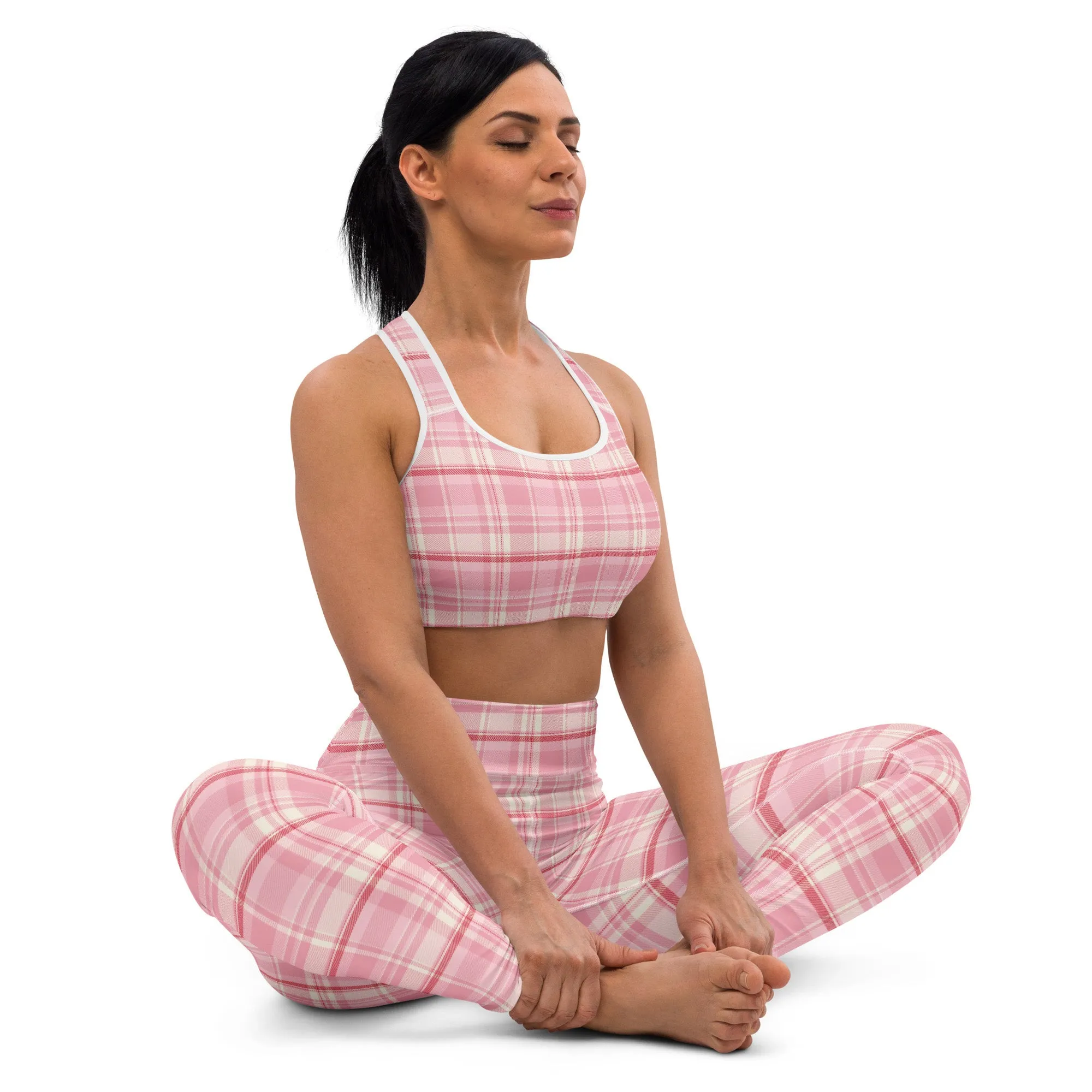 Checkered Charm Checkered Padded Sports Bra