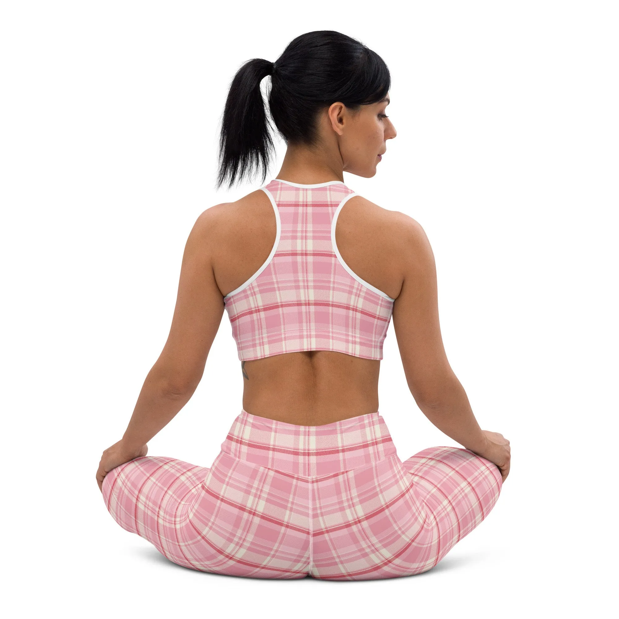 Checkered Charm Checkered Padded Sports Bra