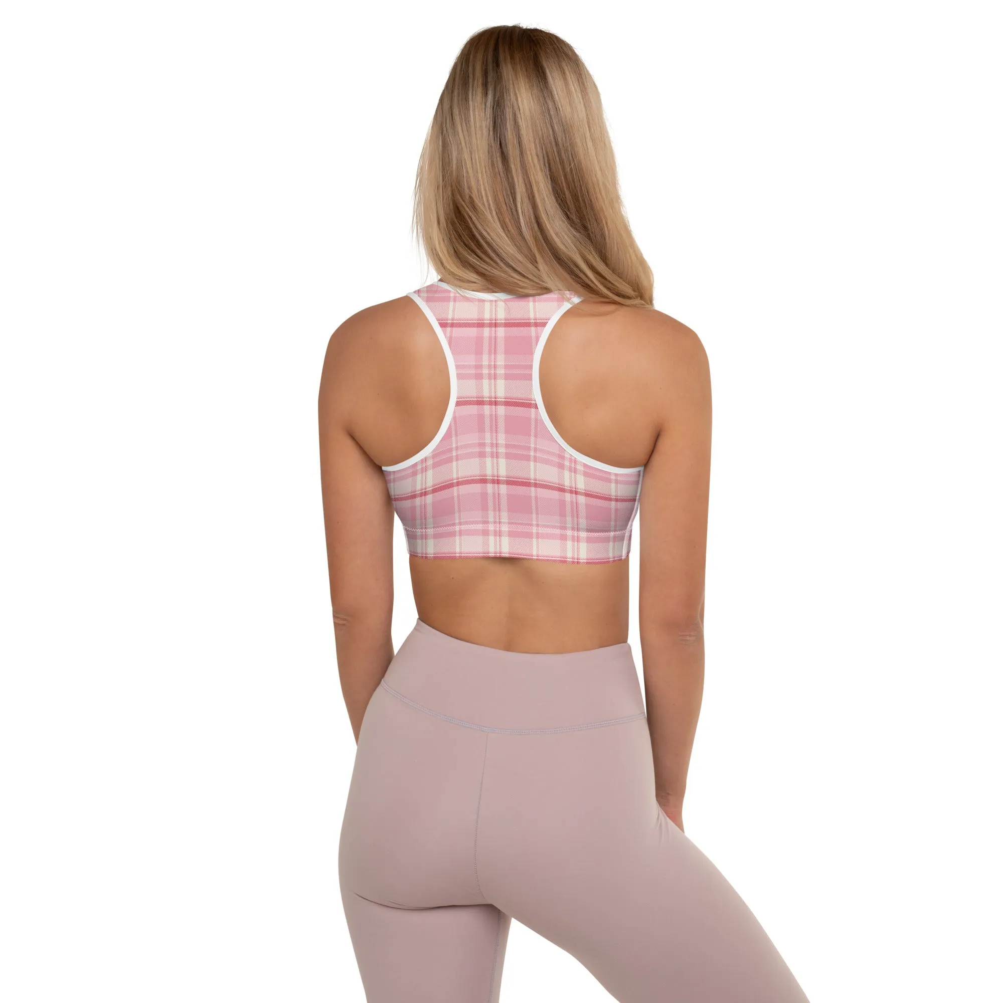 Checkered Charm Checkered Padded Sports Bra