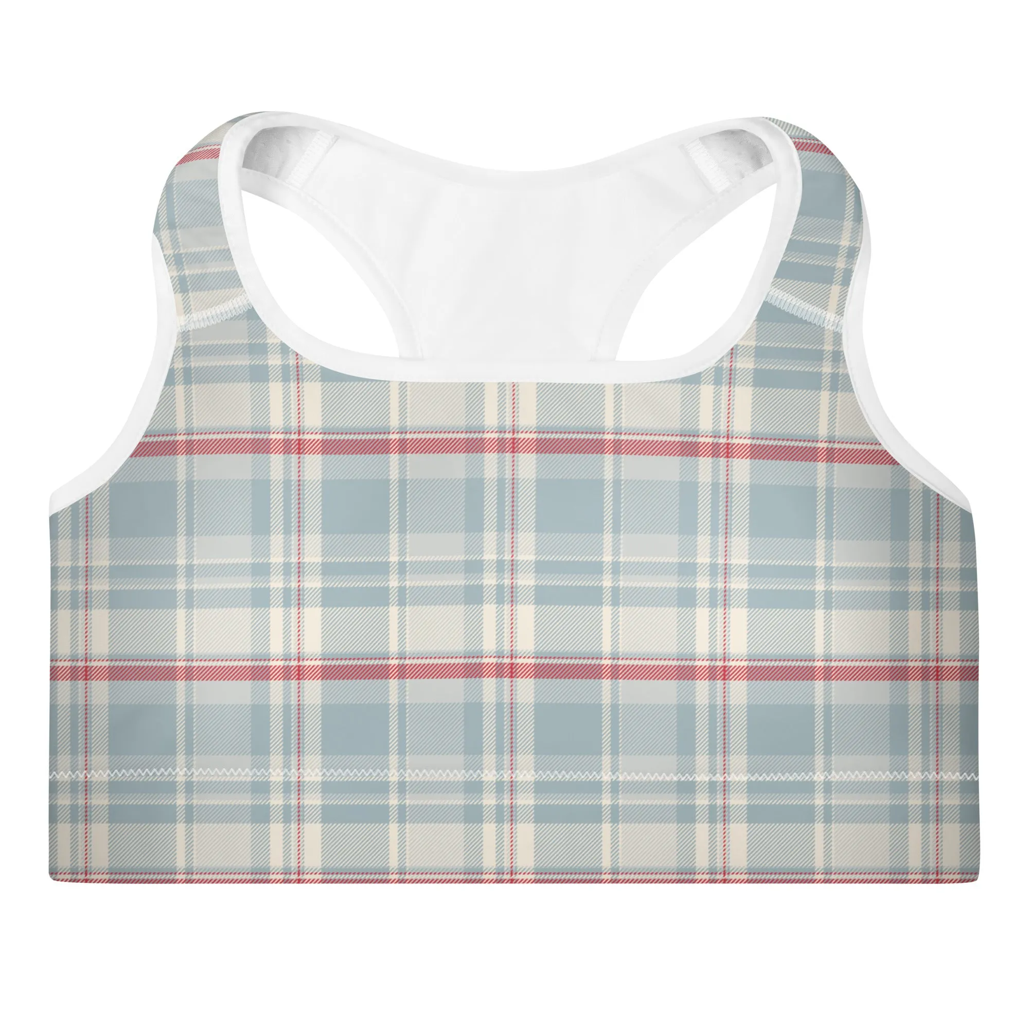 Checkered Charm Checkered Padded Sports Bra