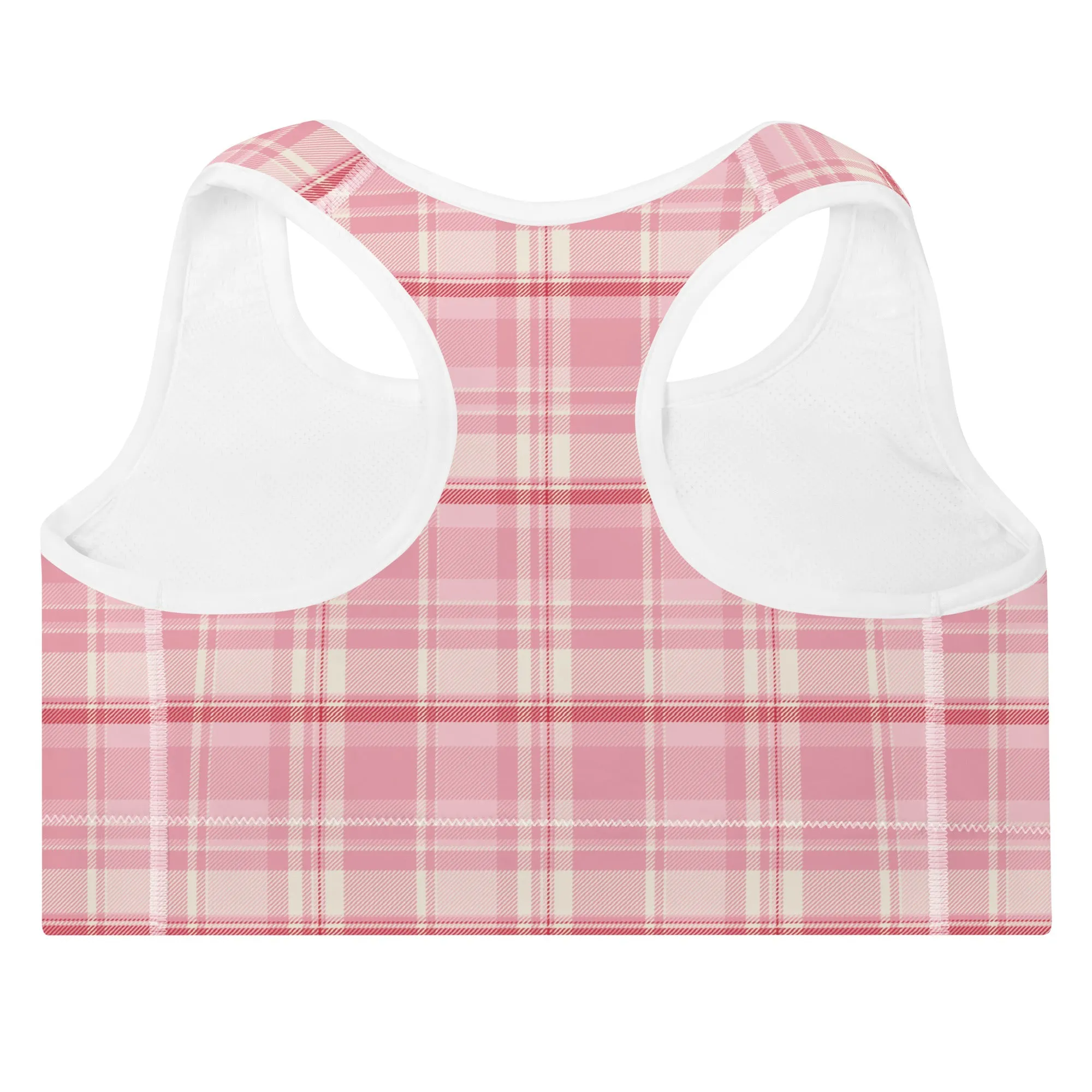 Checkered Charm Checkered Padded Sports Bra