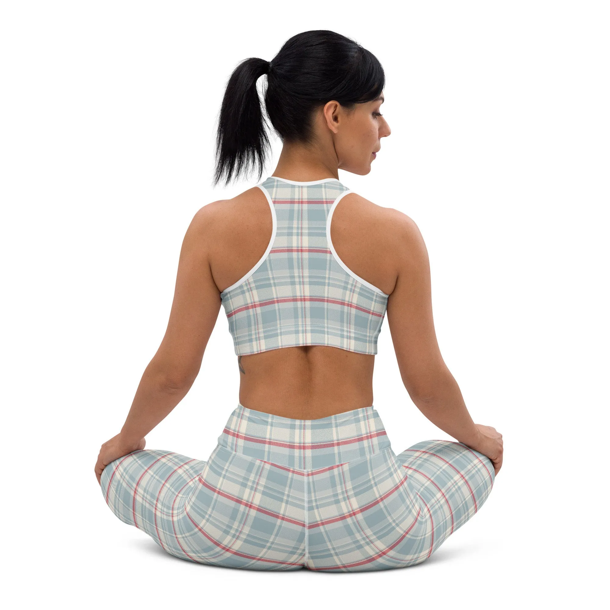 Checkered Charm Checkered Padded Sports Bra