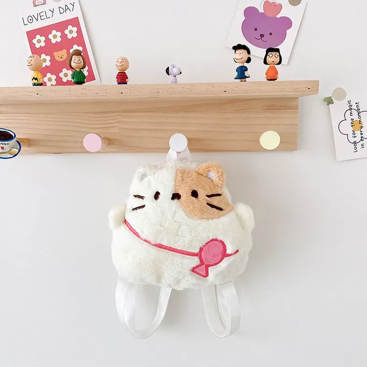 Children's Style Furry Girlish Cartoon Cute Doll Backpacks