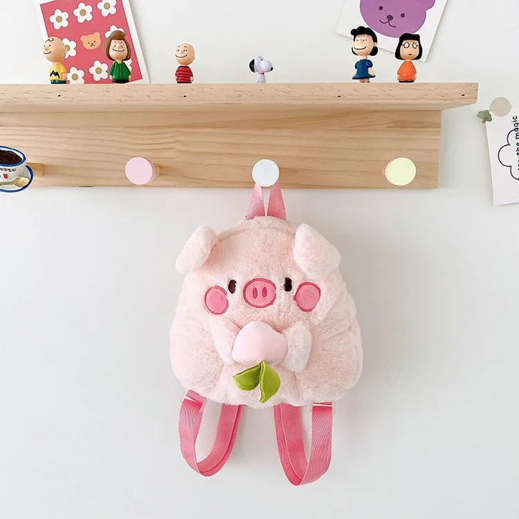 Children's Style Furry Girlish Cartoon Cute Doll Backpacks