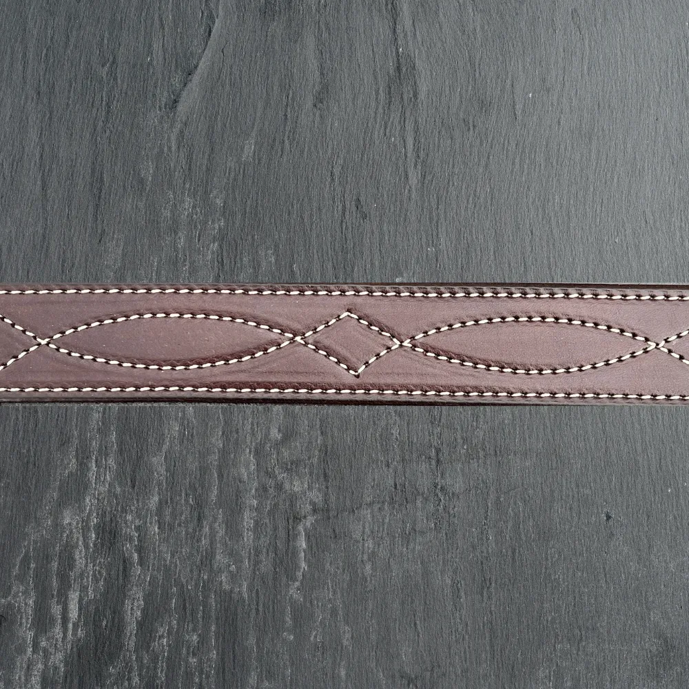 Chocolate Brown Leather Belt (1.5")