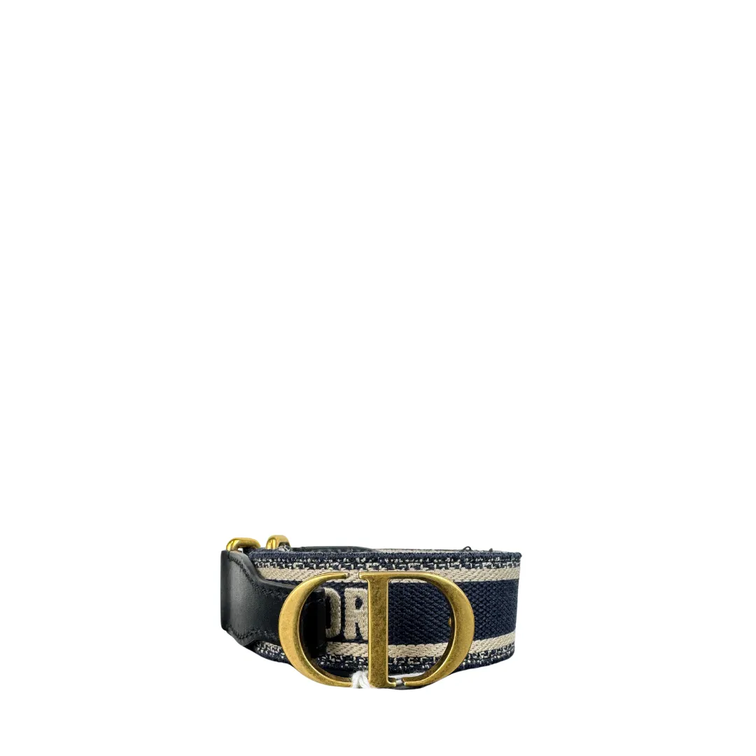 Christian Dior Canvas Embroidered Book Belt - Size 80