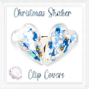 • Christmas Shaker Clip Covers • Fits 5cm Snap Clips • Per Pair •