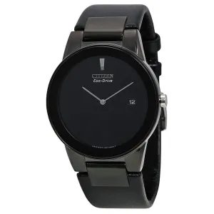 Citizen Eco Drive Axiom Black Dial Black Leather Men's Watch AU1065-07E