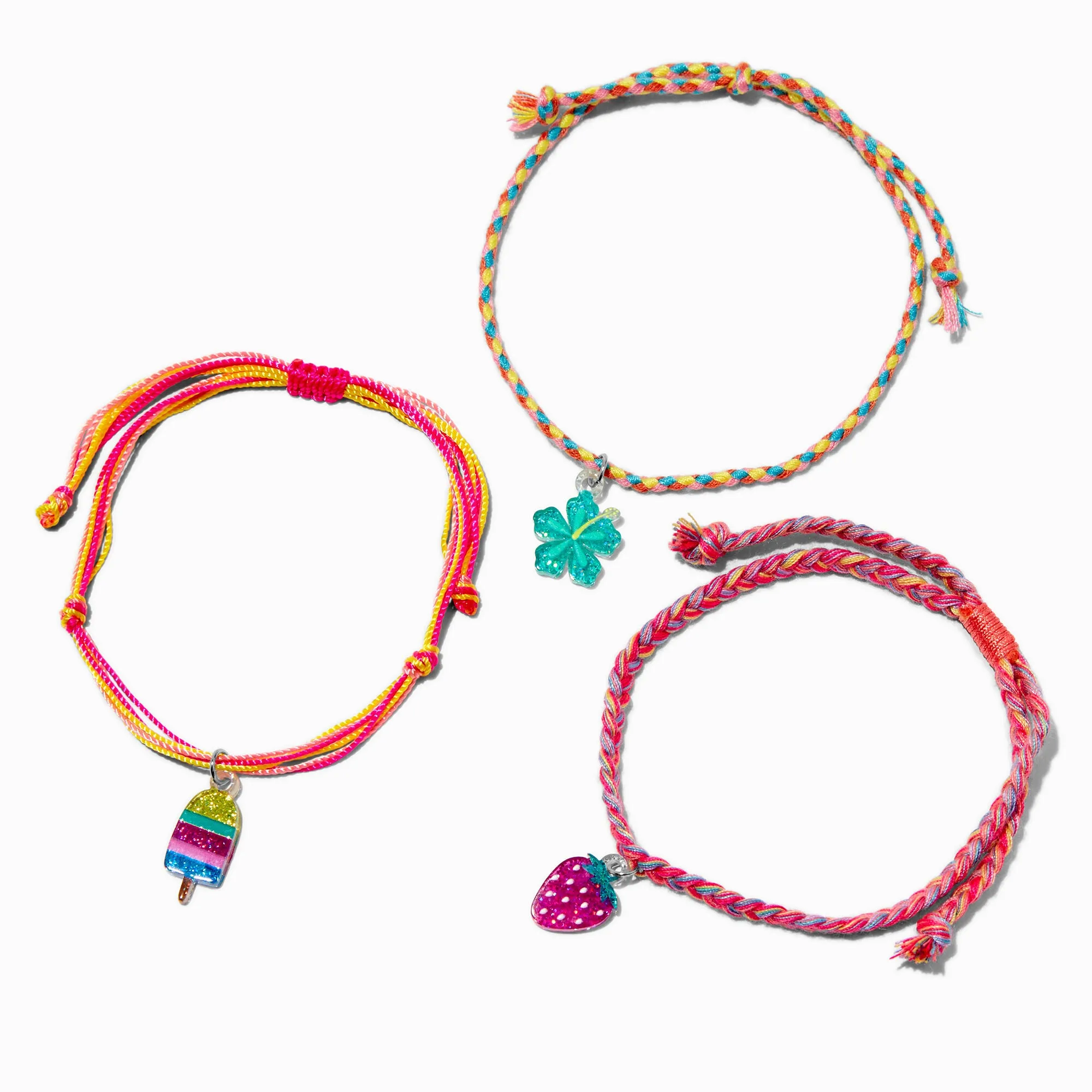 Claire's Club Little Gelato Multicolor Charm Bracelets