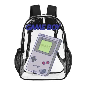 Classic 90s Gameboy Transparent Backpack 17 Inch
