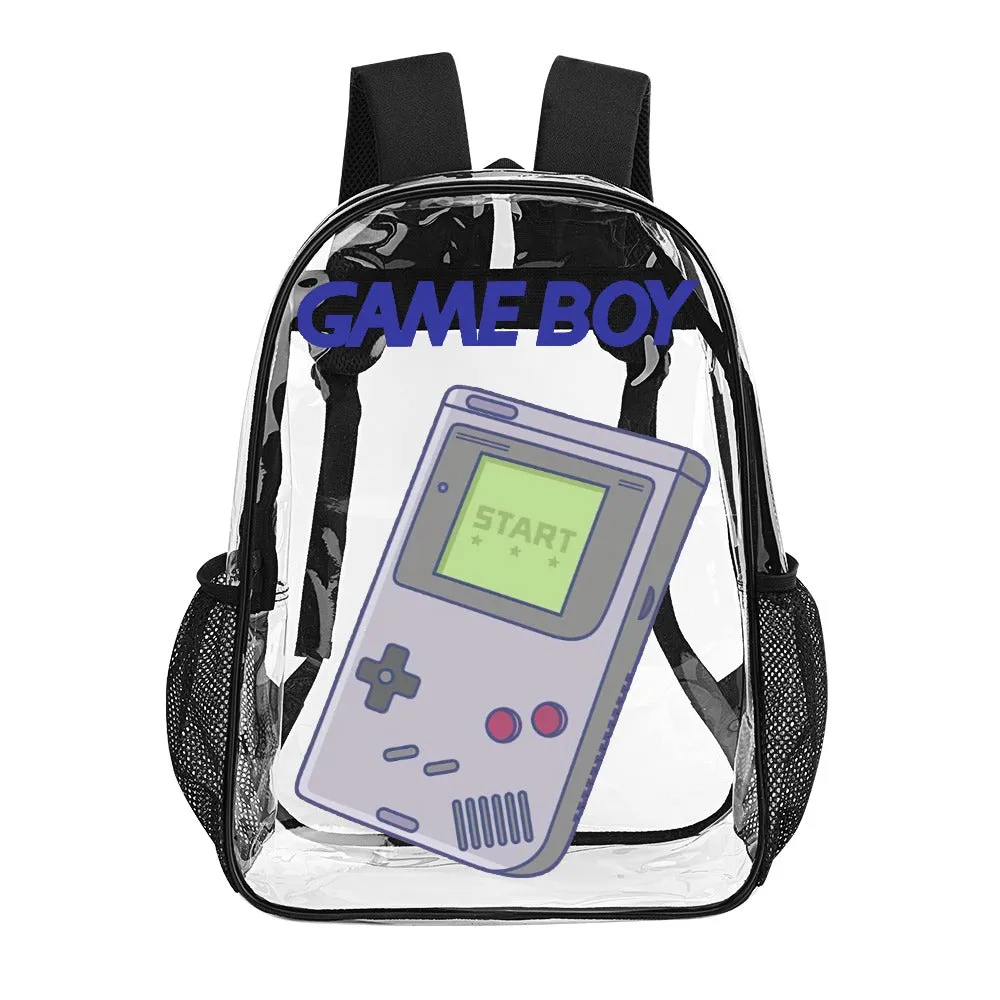 Classic 90s Gameboy Transparent Backpack 17 Inch