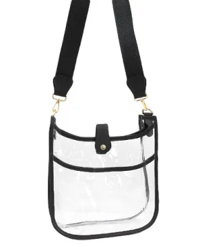 Clear Crossbody Bag- Black
