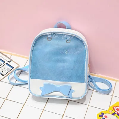Clear Transparent Backpacks Bow-knot Bags School Bags
