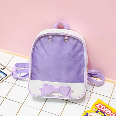Clear Transparent Backpacks Bow-knot Bags School Bags