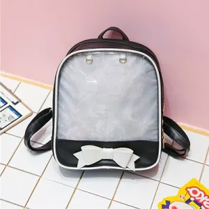 Clear Transparent Backpacks Bow-knot Bags School Bags