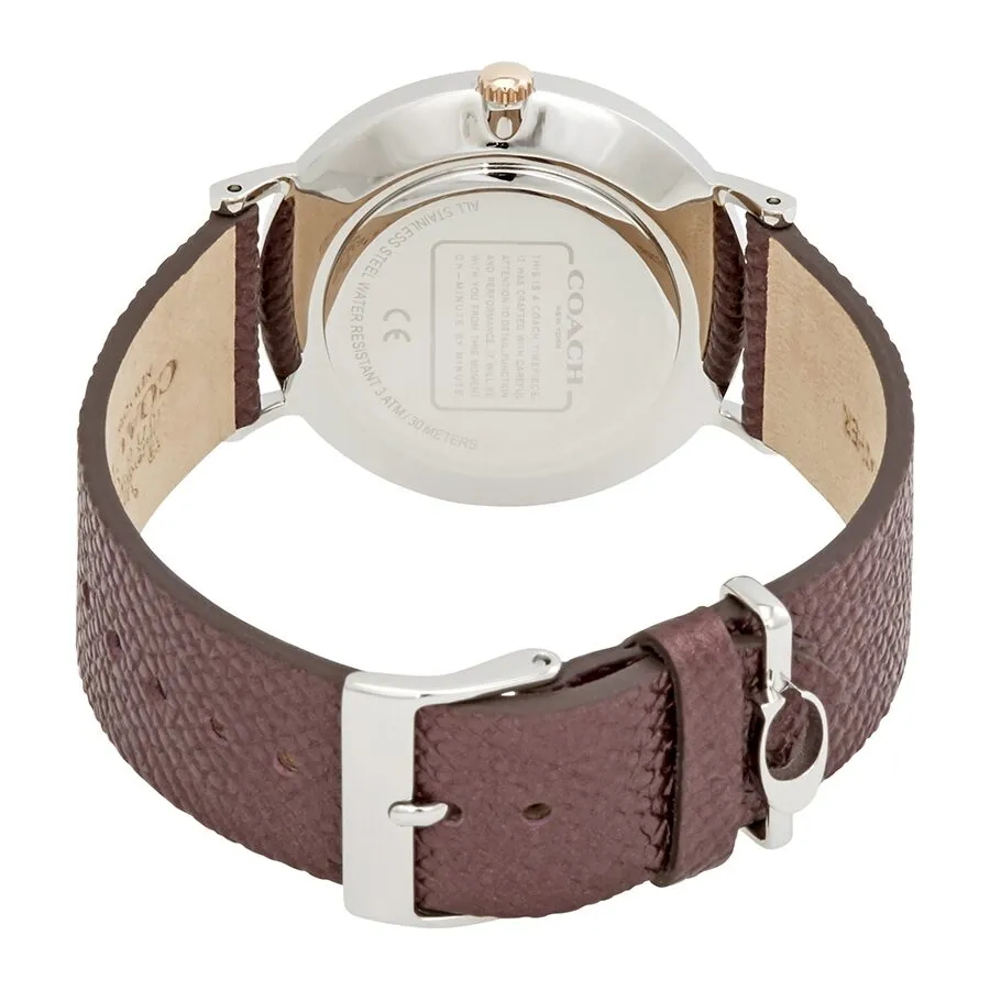 Coach Perry Quartz White Dial Brown Leather Ladies Watch 14503154