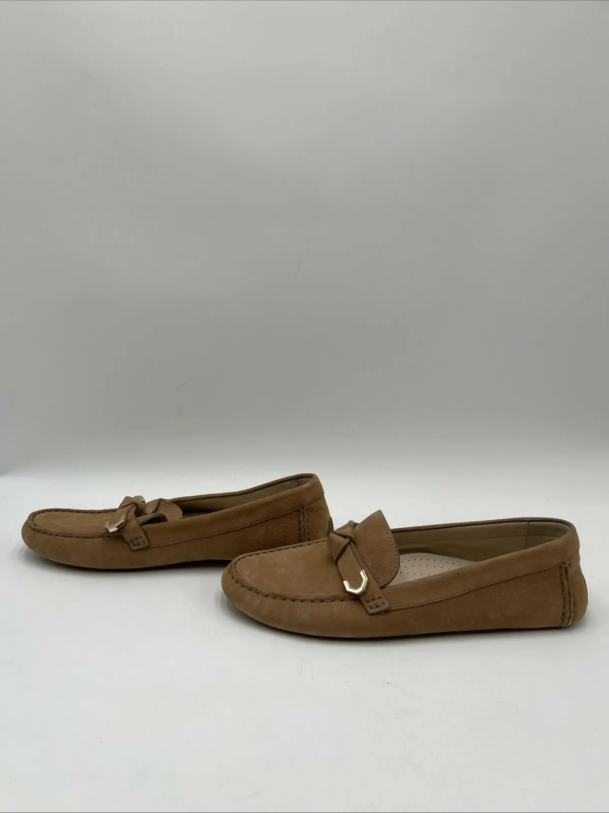 Cole Haan Women's Evelyn Bow Driver Flats Brown Size 8B - Very Good