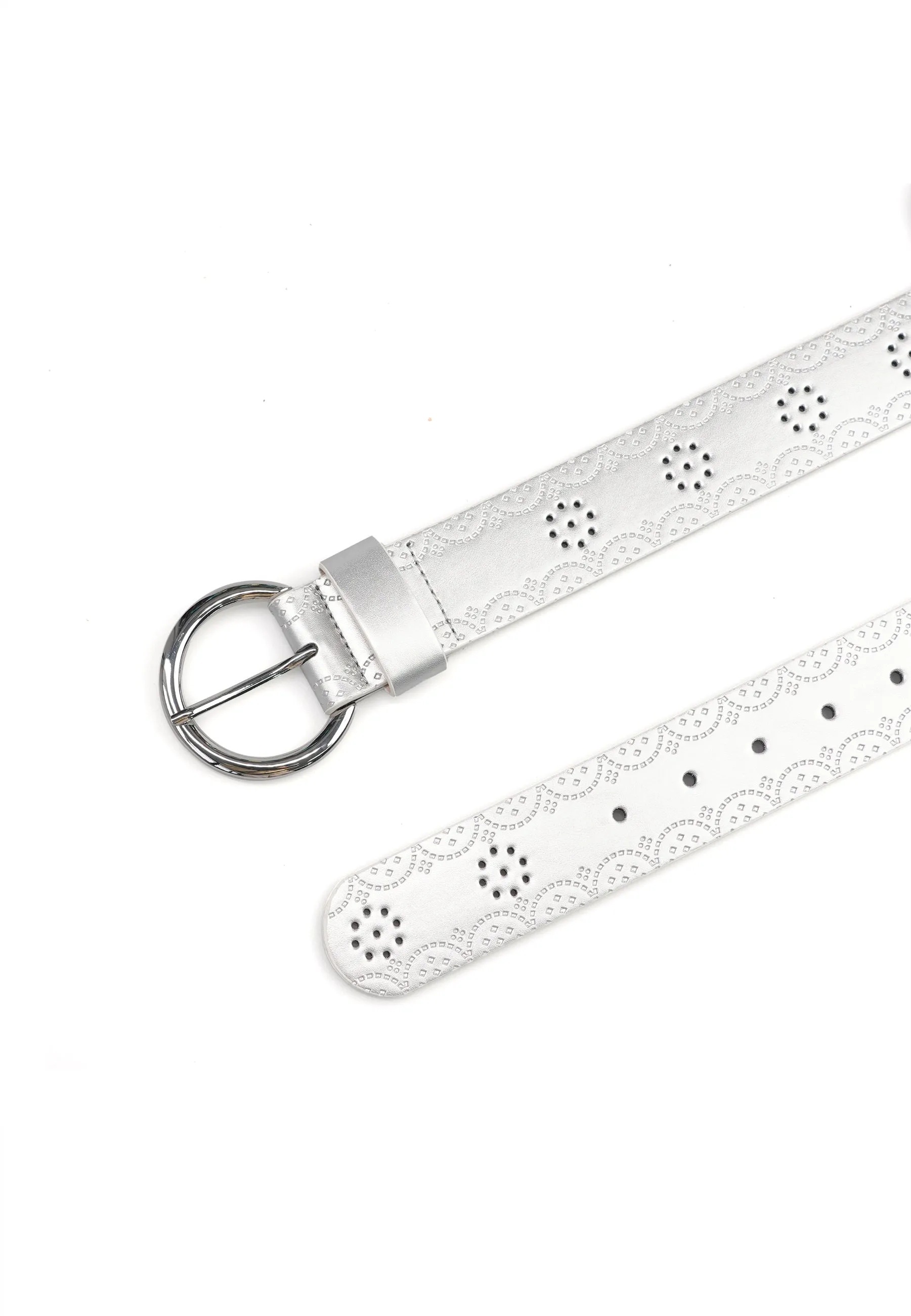 Contemporary Designer Round Buckle Belt