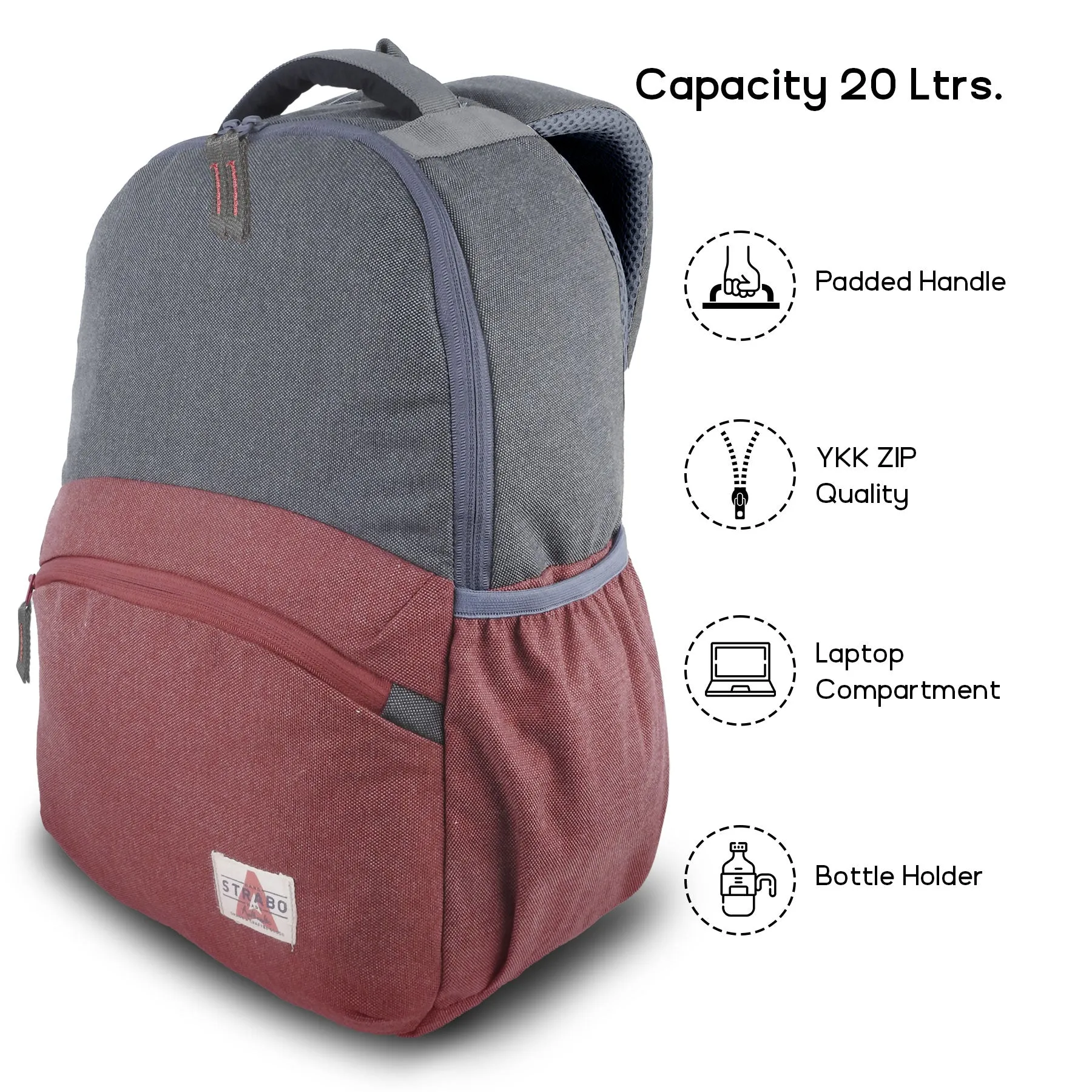 Cooper Casual Backpack - Maroon