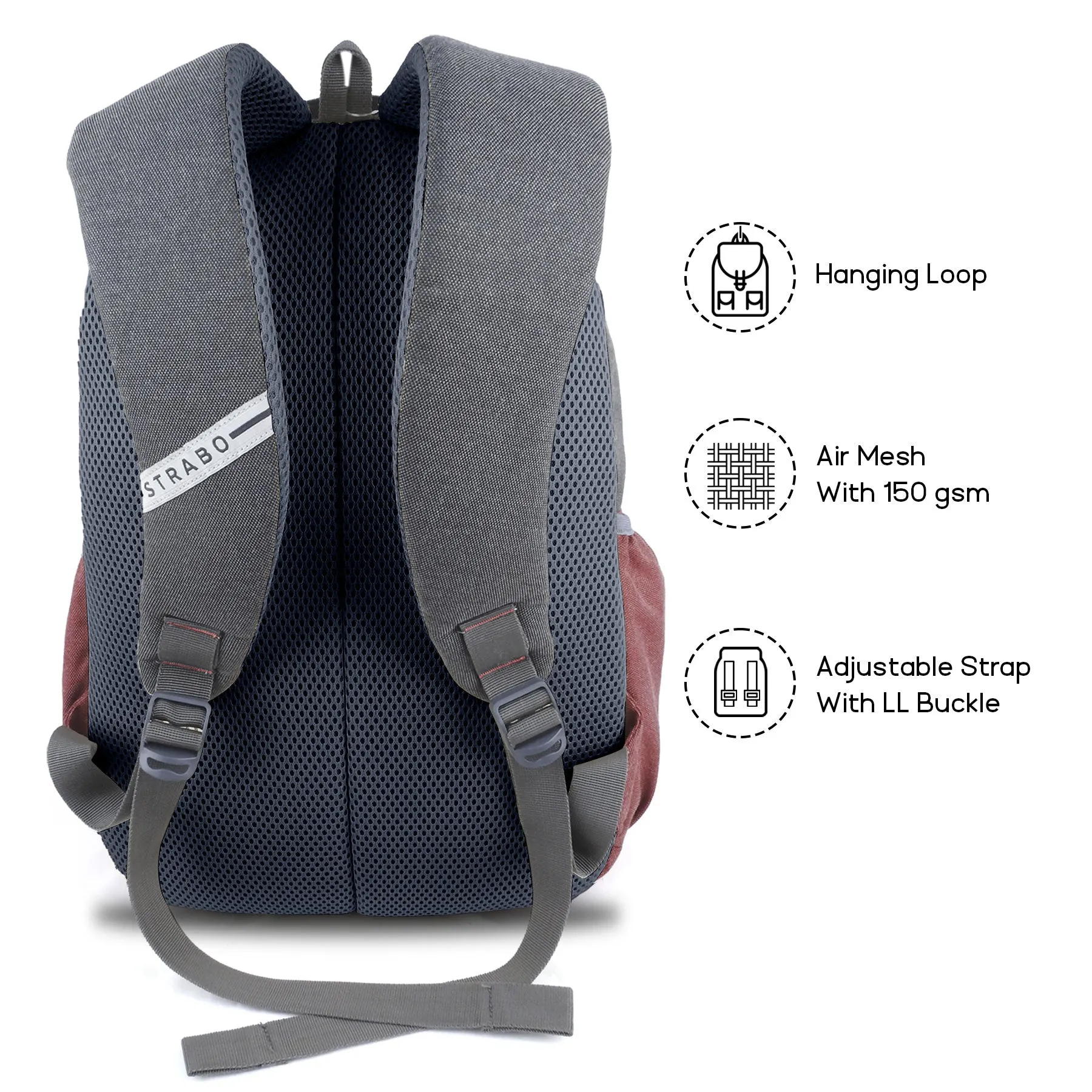 Cooper Casual Backpack - Maroon