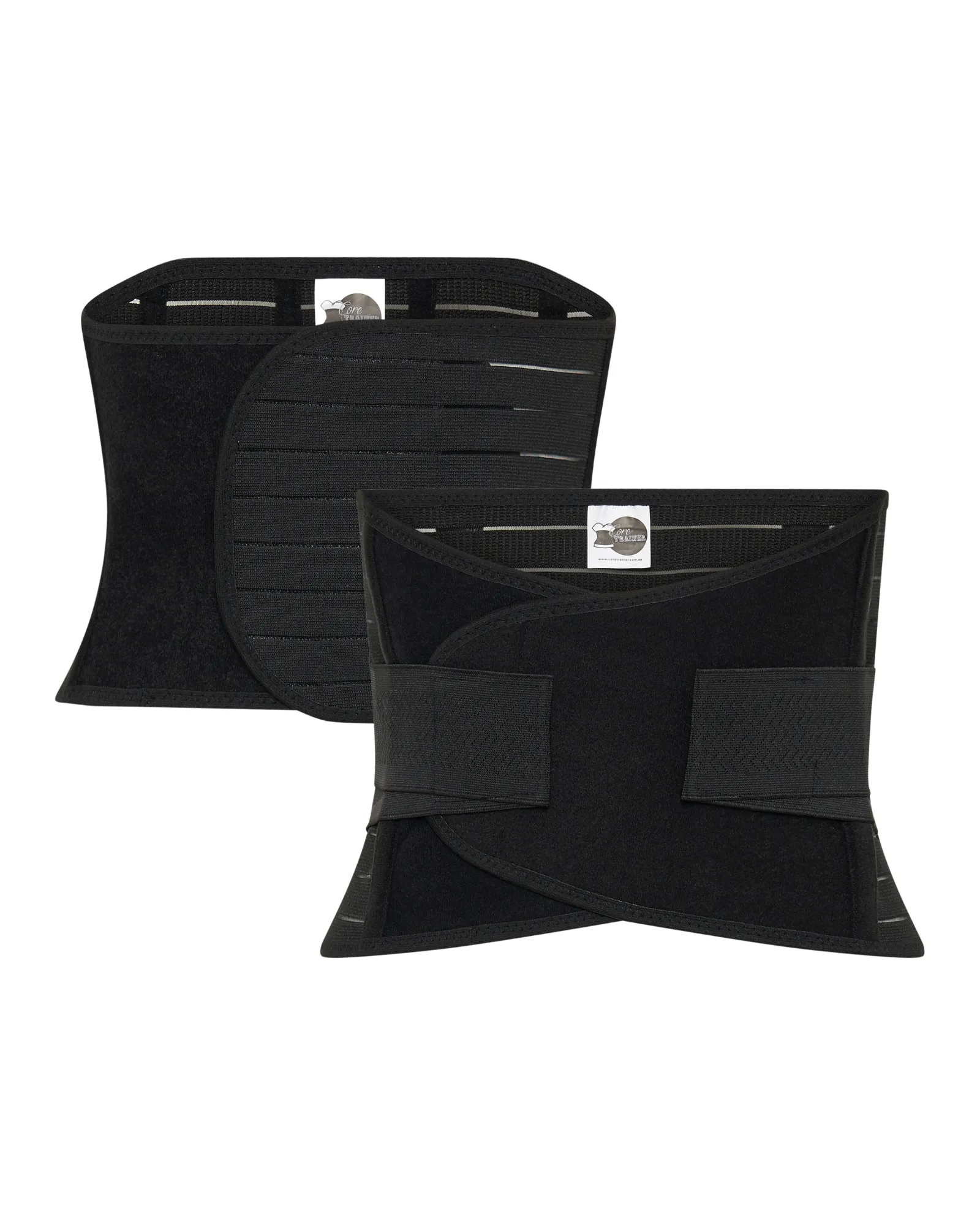 Core Trainer Post Pregnancy Waist and Hip Band 2 Pack Black