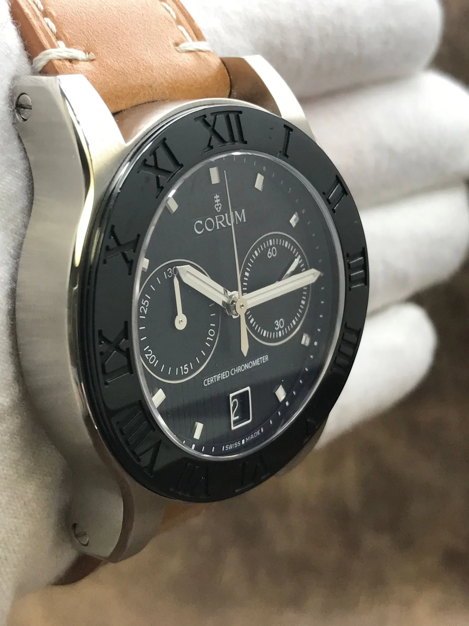 Corum Romvlvs Romulus 02.0012 Romulus 02.0012 Black Dial Automatic Men's Watch