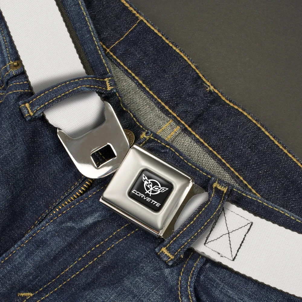 Corvette Seatbelt Belt - White Webbing