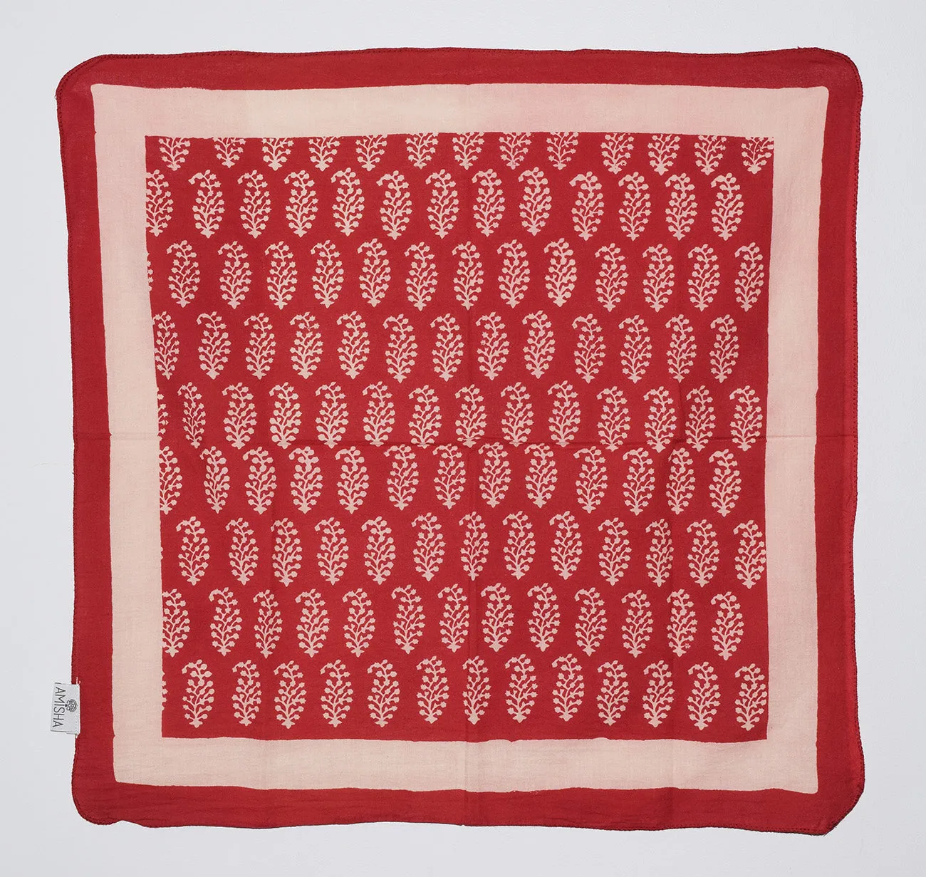Cotton Bandana | Mini Leaf Saffron